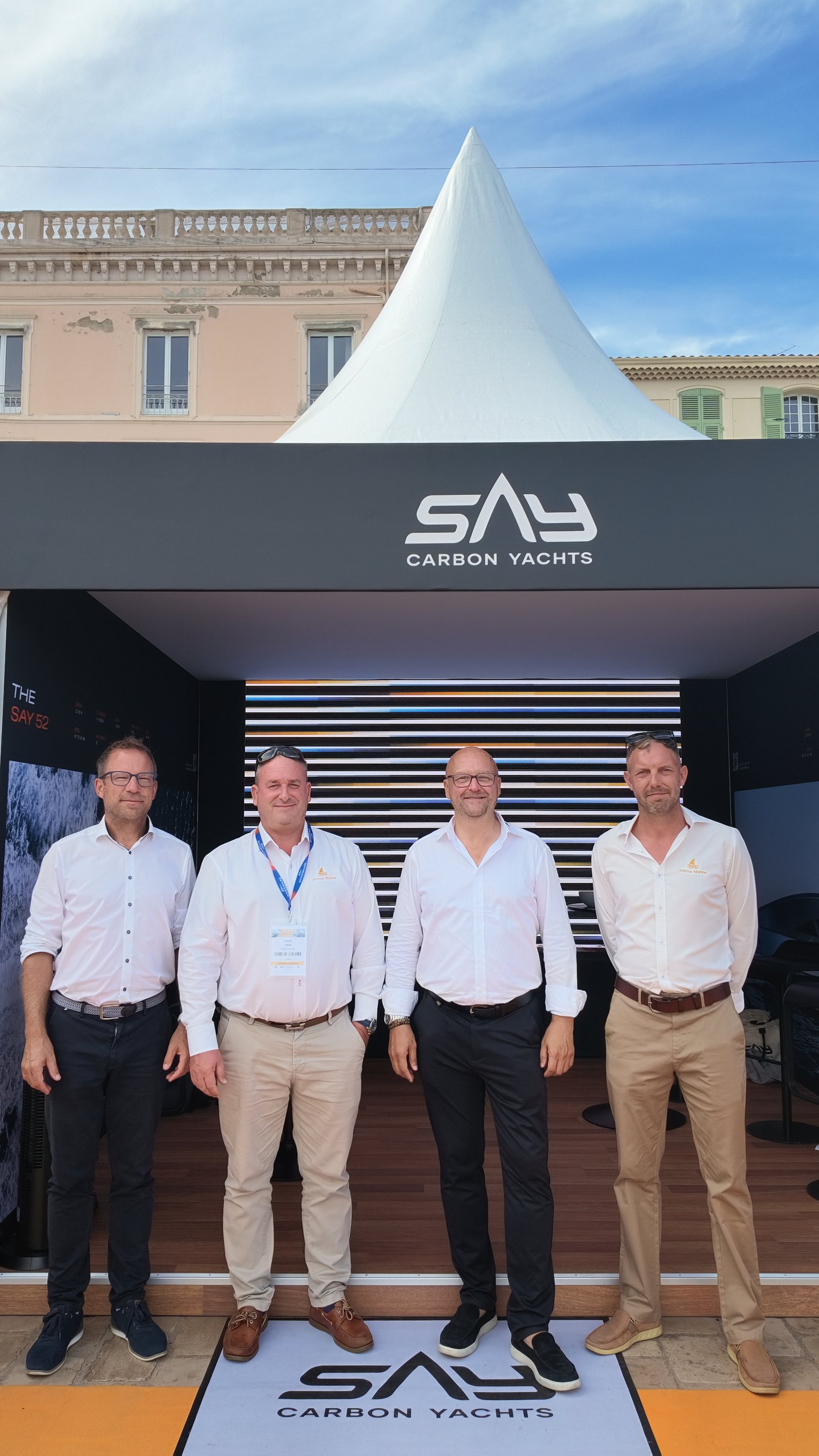 The Primus Marine and SAY Carbon Yachts team at Cannes